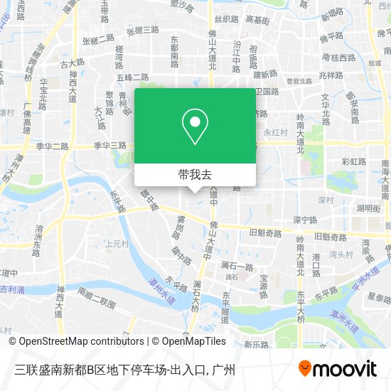 三联盛南新都B区地下停车场-出入口地图