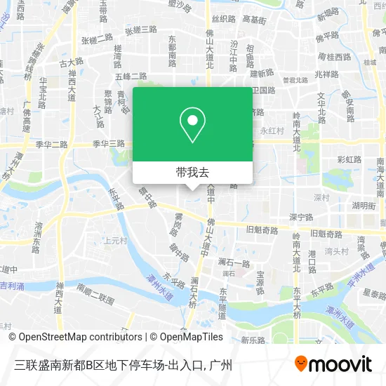 三联盛南新都B区地下停车场-出入口地图