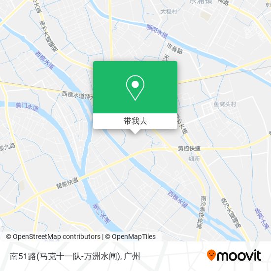 南51路(马克十一队-万洲水闸)地图
