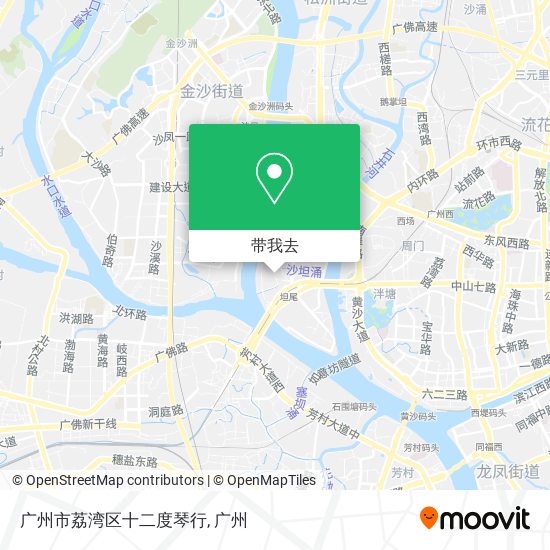 广州市荔湾区十二度琴行地图