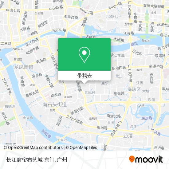 长江窗帘布艺城-东门地图