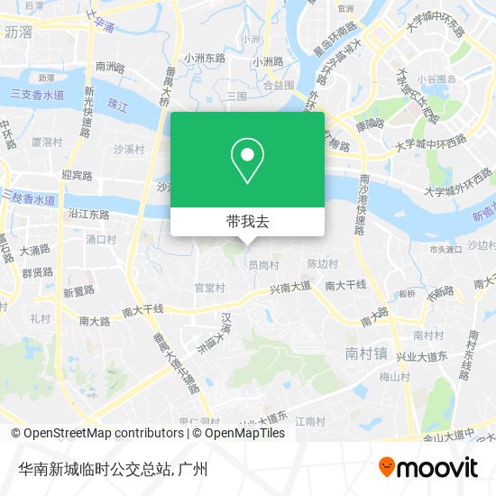 华南新城临时公交总站地图