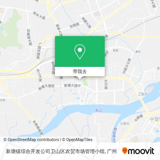 新塘镇综合开发公司卫山区农贸市场管理小组地图