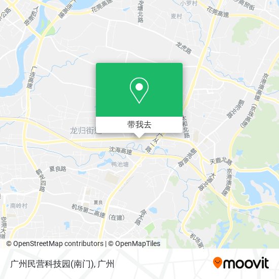 广州民营科技园(南门)地图