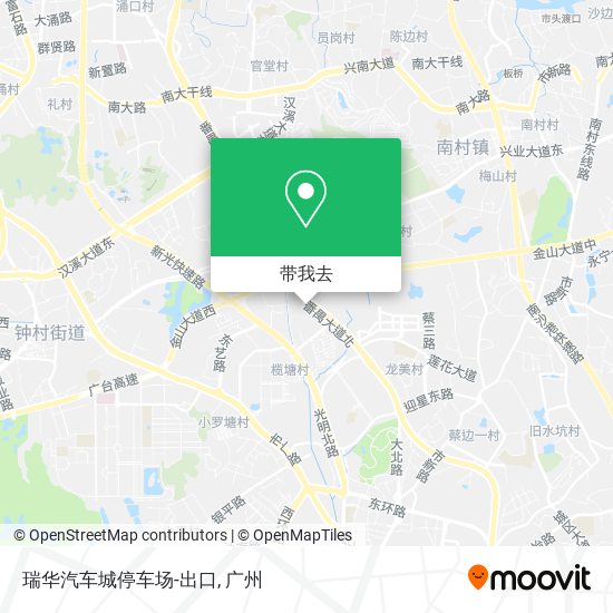 瑞华汽车城停车场-出口地图