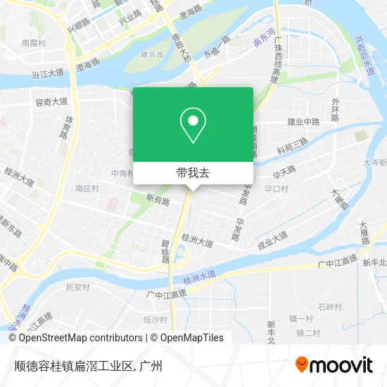 顺德容桂镇扁滘工业区地图