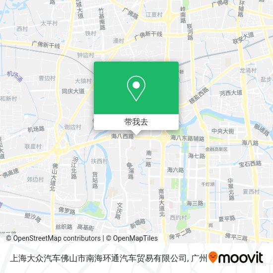 上海大众汽车佛山市南海环通汽车贸易有限公司地图