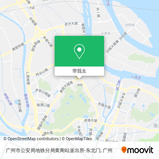 广州市公安局地铁分局黄阁站派出所-东北门地图