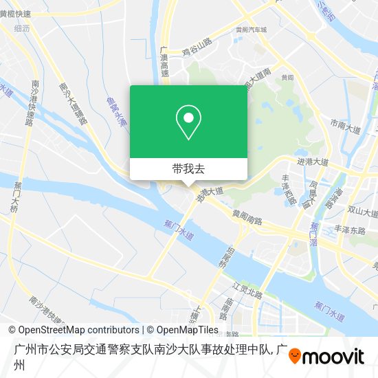 广州市公安局交通警察支队南沙大队事故处理中队地图