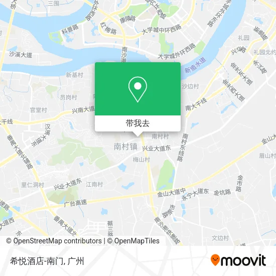 希悦酒店-南门地图