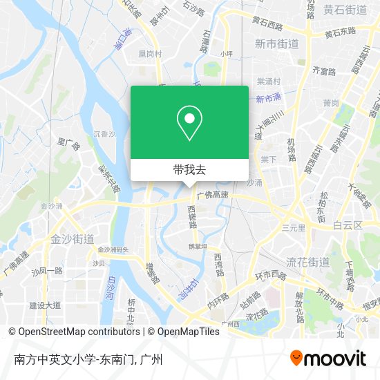 南方中英文小学-东南门地图