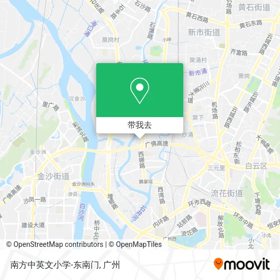 南方中英文小学-东南门地图