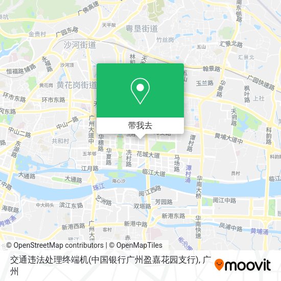 交通违法处理终端机(中国银行广州盈嘉花园支行)地图