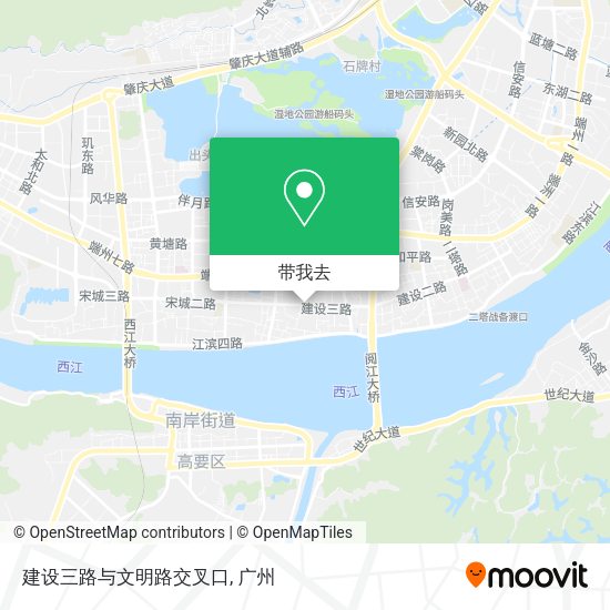 建设三路与文明路交叉口地图