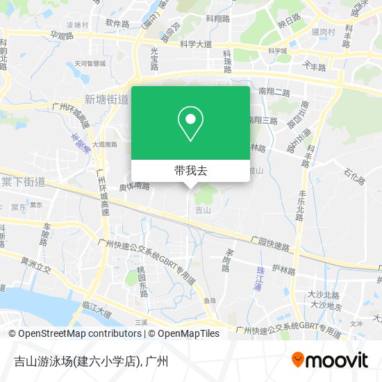 吉山游泳场(建六小学店)地图