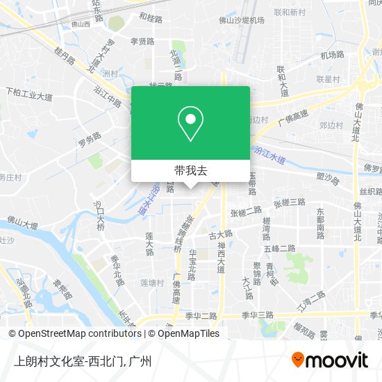 上朗村文化室-西北门地图