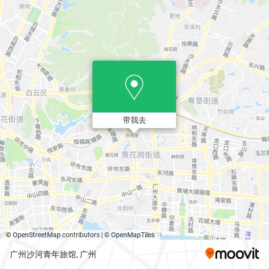 广州沙河青年旅馆地图