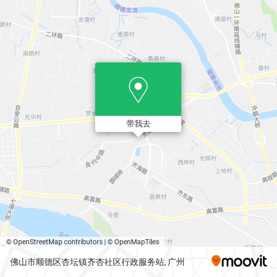 佛山市顺德区杏坛镇齐杏社区行政服务站地图