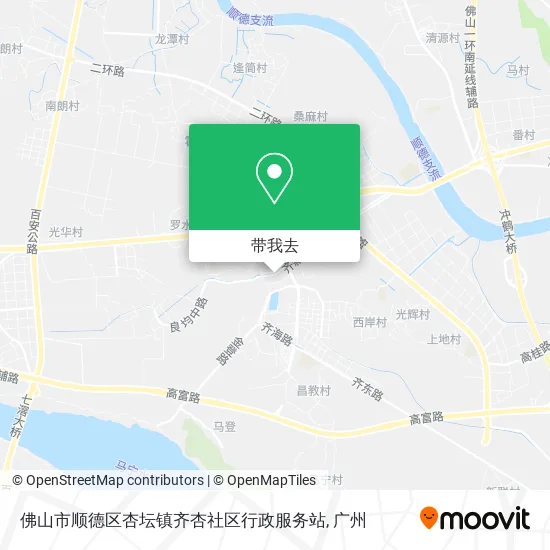 佛山市顺德区杏坛镇齐杏社区行政服务站地图