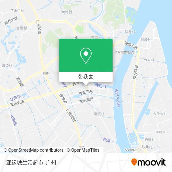 亚运城生活超市地图