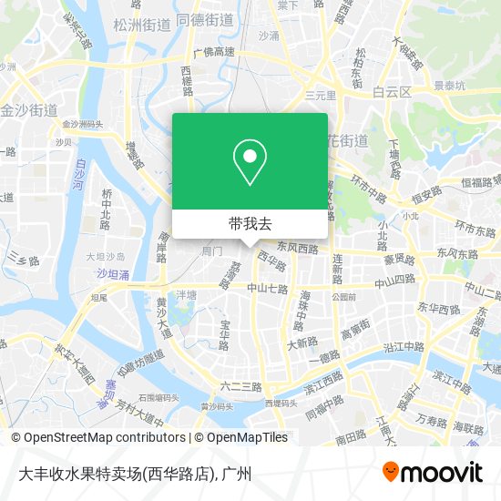 大丰收水果特卖场(西华路店)地图