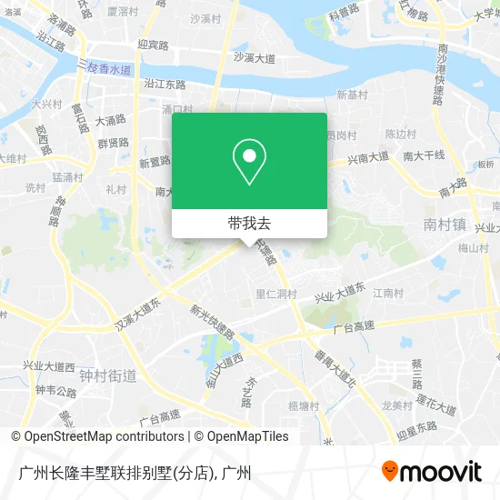 广州长隆丰墅联排别墅(分店)地图