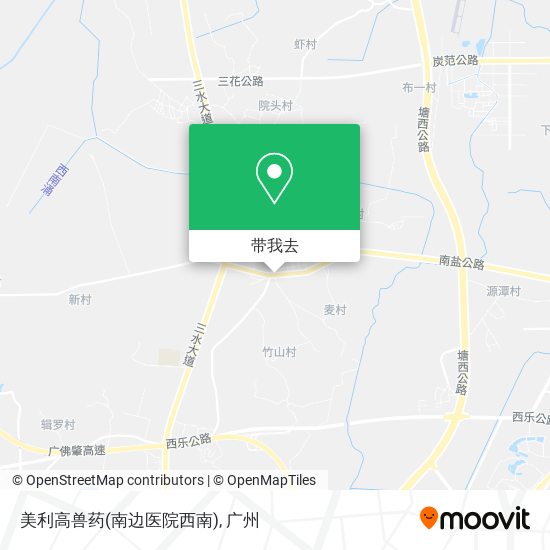 美利高兽药(南边医院西南)地图