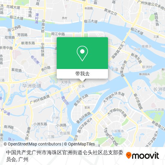 中国共产党广州市海珠区官洲街道仑头社区总支部委员会地图