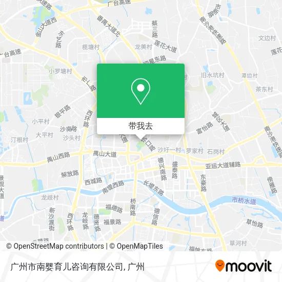 广州市南婴育儿咨询有限公司地图