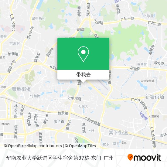 华南农业大学跃进区学生宿舍第37栋-东门地图