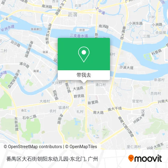 番禺区大石街朝阳东幼儿园-东北门地图