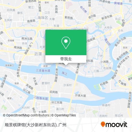 顺景棋牌馆(大沙新村东街店)地图