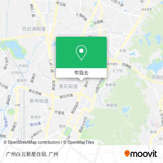 广州白云新星住宿地图