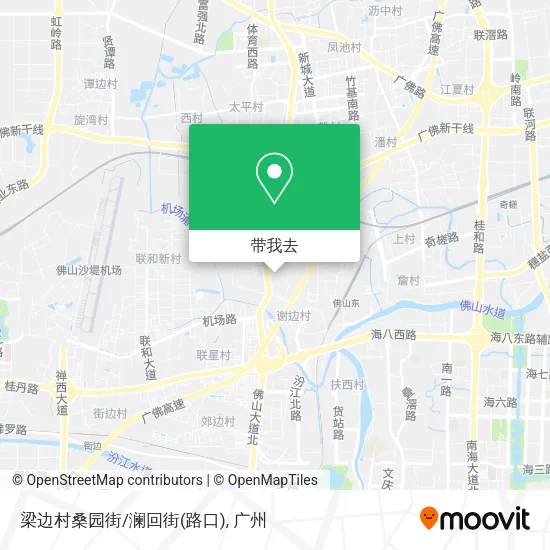 梁边村桑园街/澜回街(路口)地图