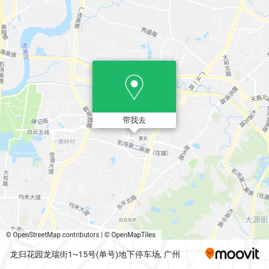 龙归花园龙瑞街1~15号(单号)地下停车场地图