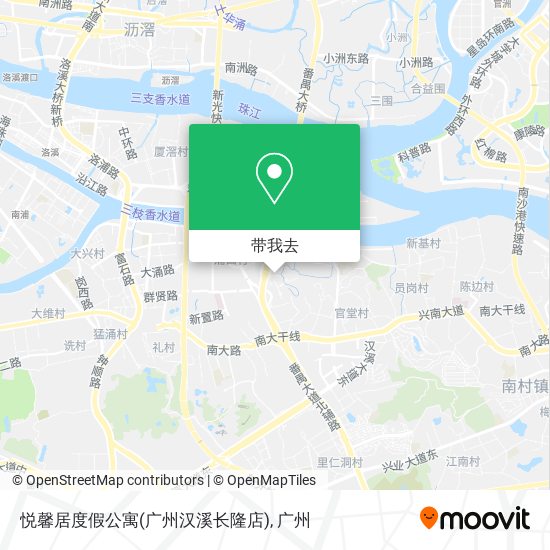 悦馨居度假公寓(广州汉溪长隆店)地图