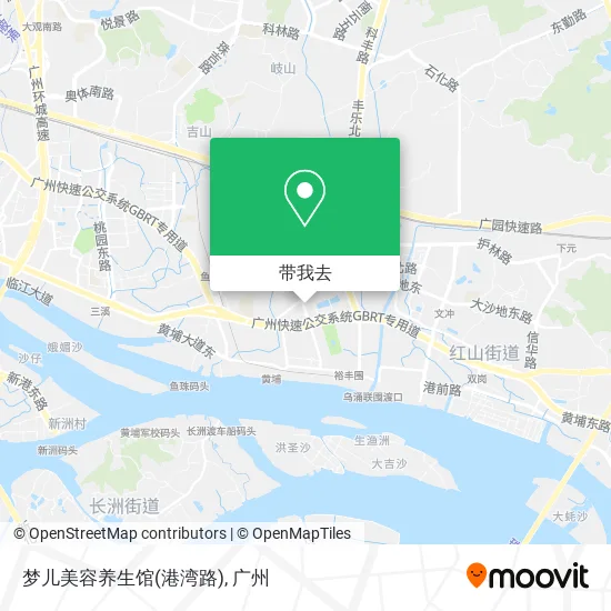 梦儿美容养生馆(港湾路)地图