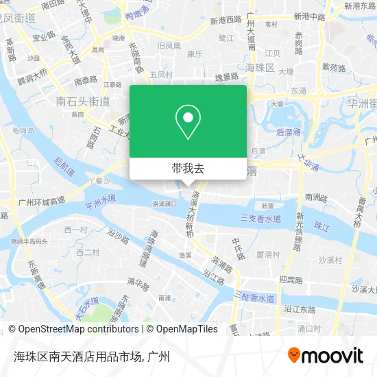 海珠区南天酒店用品市场地图