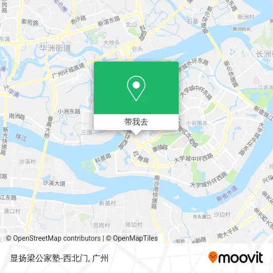 显扬梁公家塾-西北门地图