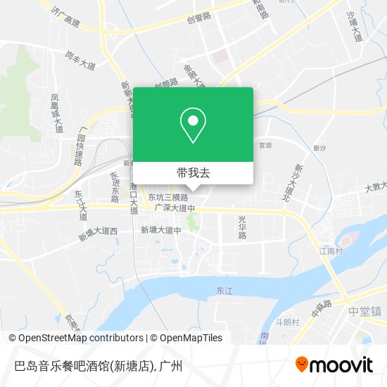 巴岛音乐餐吧酒馆(新塘店)地图