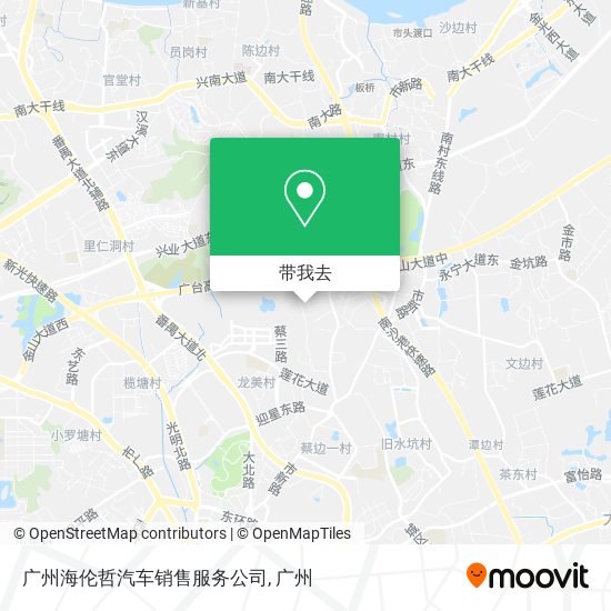 广州海伦哲汽车销售服务公司地图