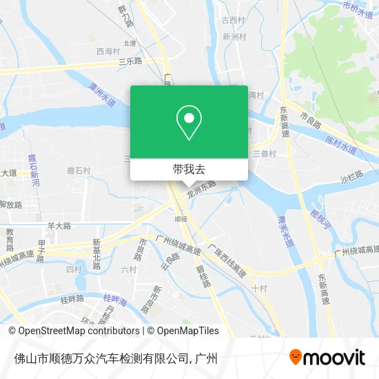佛山市顺德万众汽车检测有限公司地图