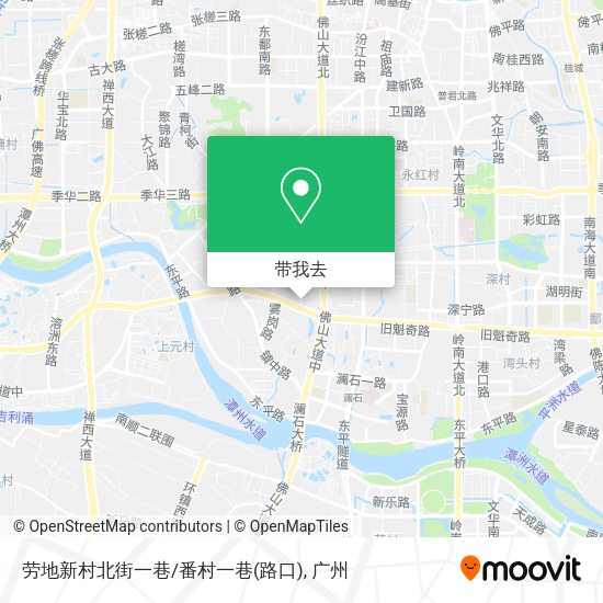 劳地新村北街一巷/番村一巷(路口)地图