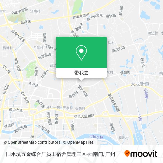 旧水坑五金综合厂员工宿舍管理三区-西南门地图
