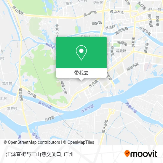 汇源直街与三山巷交叉口地图