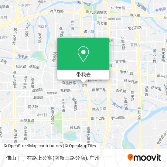 佛山丁丁在路上公寓(南新三路分店)地图