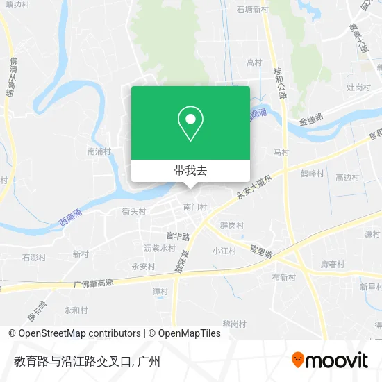 教育路与沿江路交叉口地图