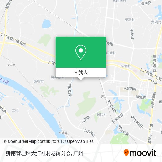 狮南管理区大江社村老龄分会地图
