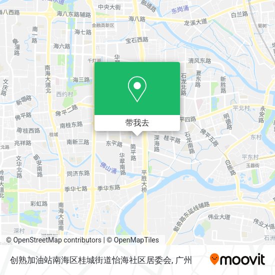 创熟加油站南海区桂城街道怡海社区居委会地图
