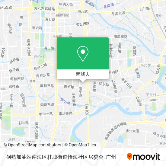 创熟加油站南海区桂城街道怡海社区居委会地图